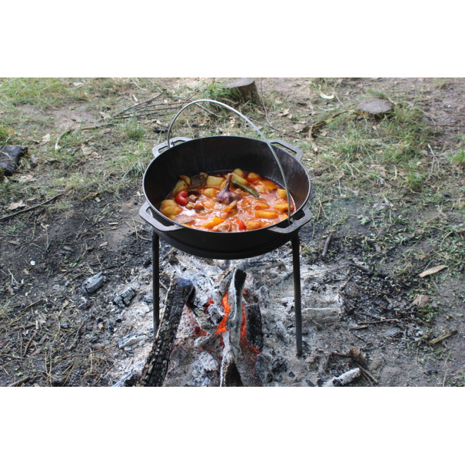 Чавунний Азіатський казан з кришкою-сковородою 15 л.